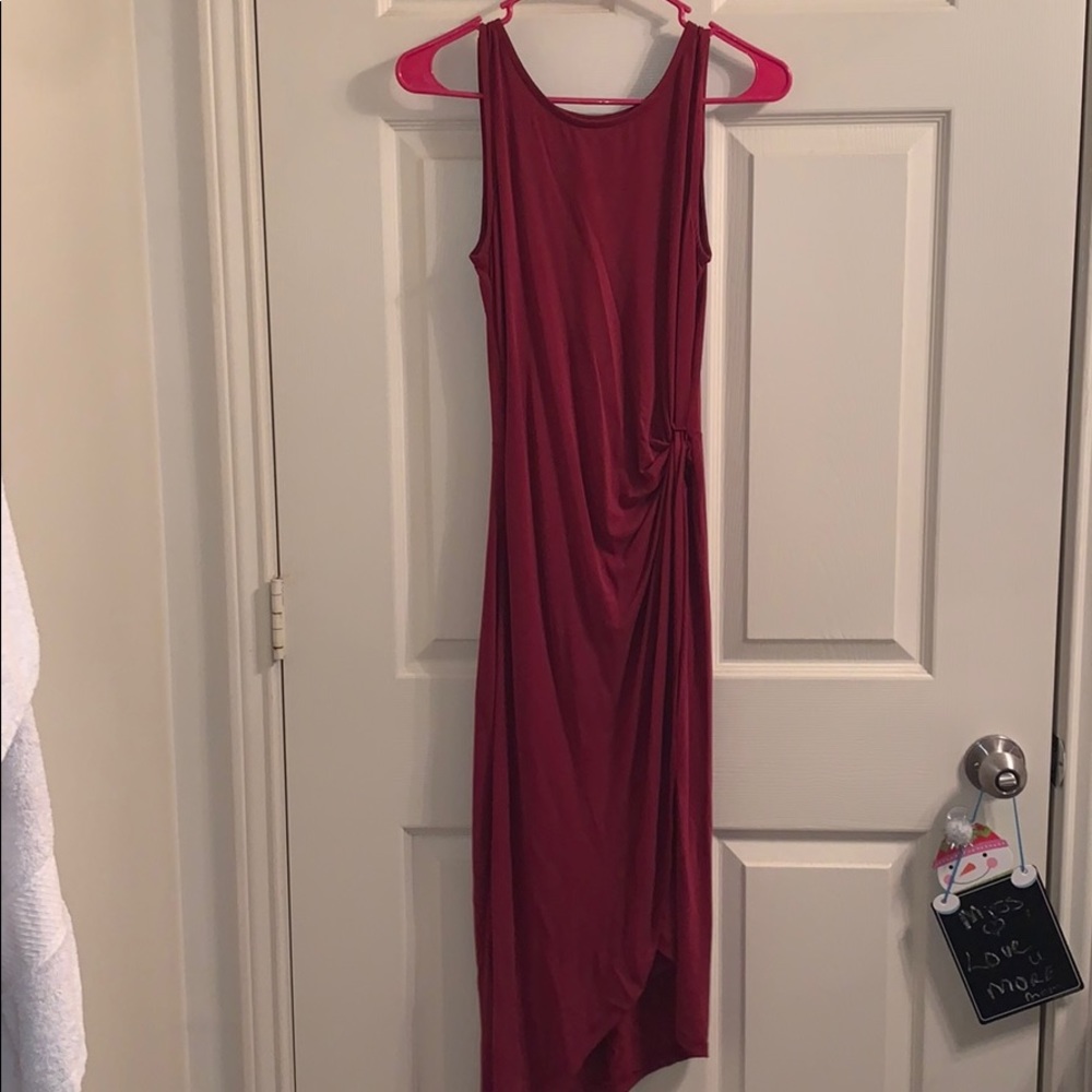 Deep red dress